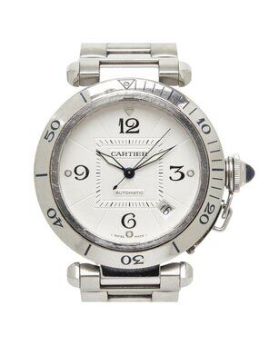 Cartier Pasha de Cartier Plonger Watch White Silver Stainless Steel